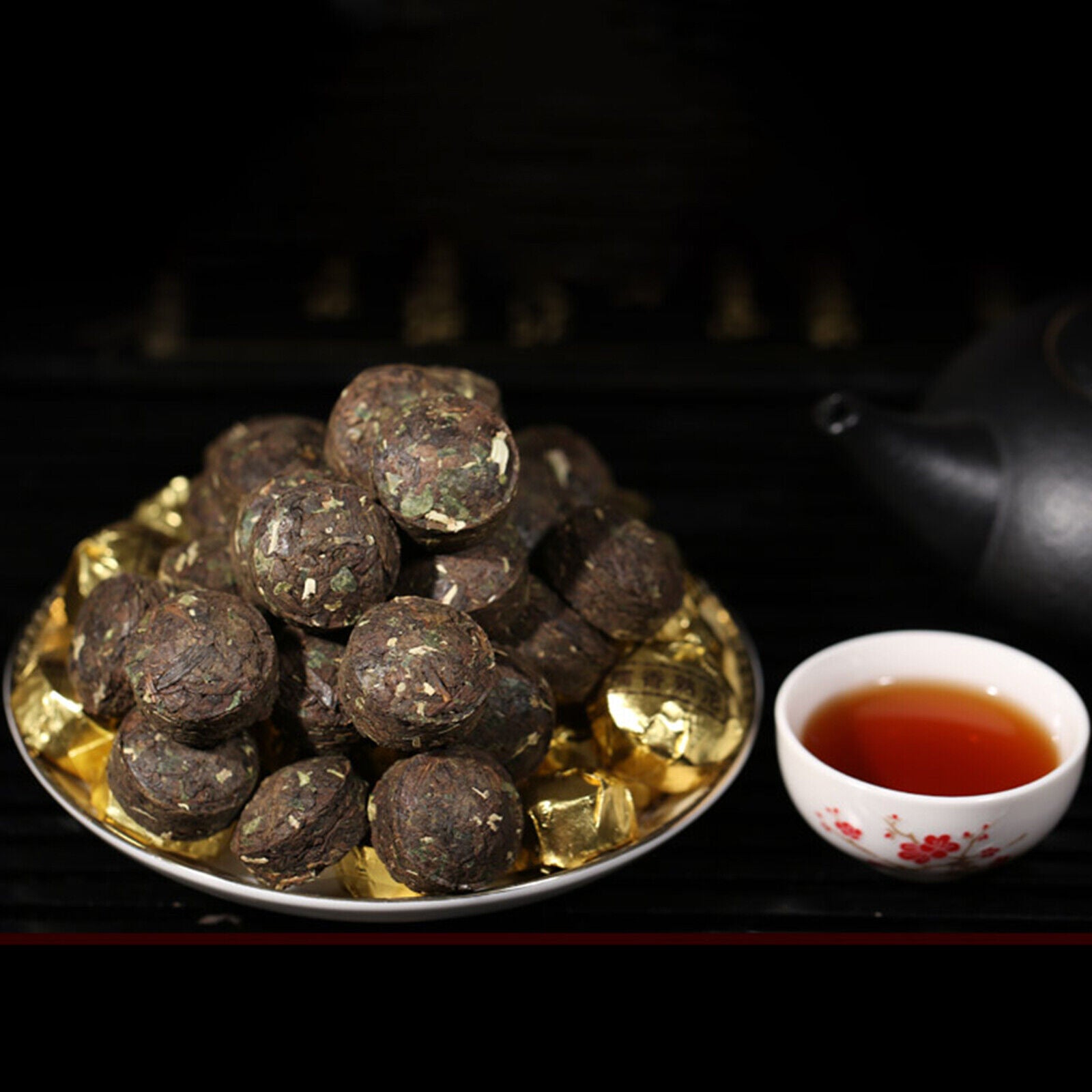 Genuine Puerh Tea Black Tea 500g/1.1LB Pu'er Ripe Tea Glutinous Rice Fragrance Secondary image