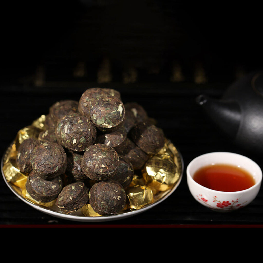Genuine Puerh Tea Black Tea 500g/1.1LB Pu'er Ripe Tea Glutinous Rice Fragrance