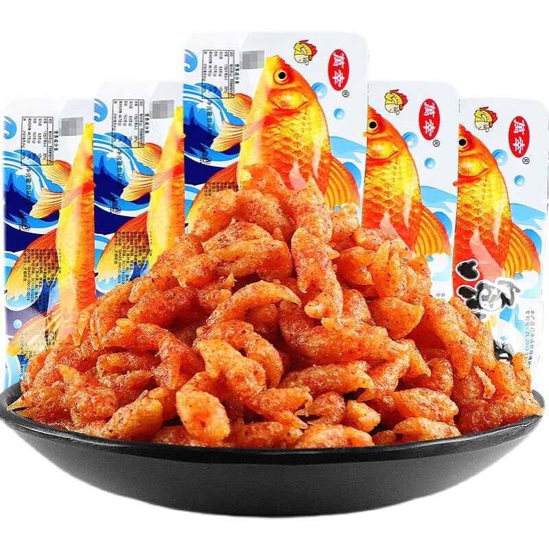 10 bags of Lucky fish cool spicy strip vegetarian Chinese snack gift 10袋万幸鱼酷辣条素食