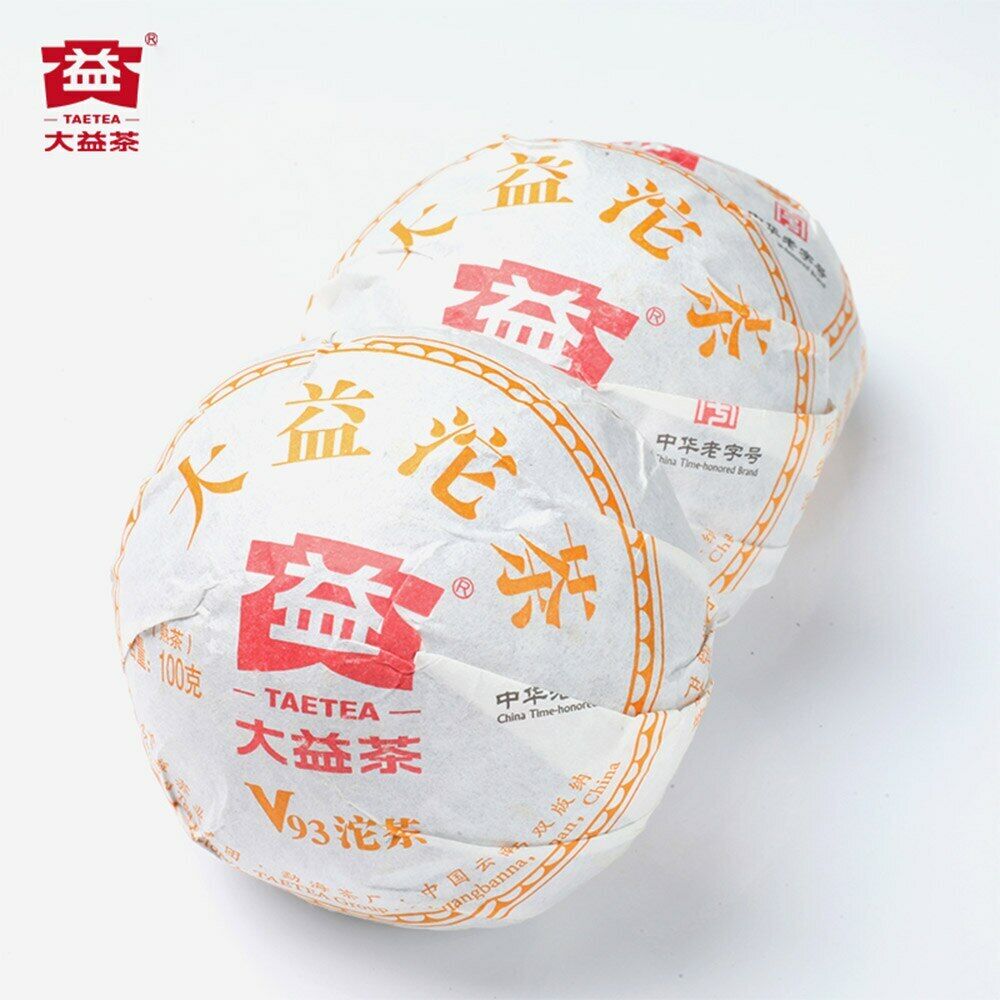 HelloYoung TAETEA Chinese Yunnan Ripe Pu'er Tuo Tea V93 Shu Pu'er Tuocha 100g