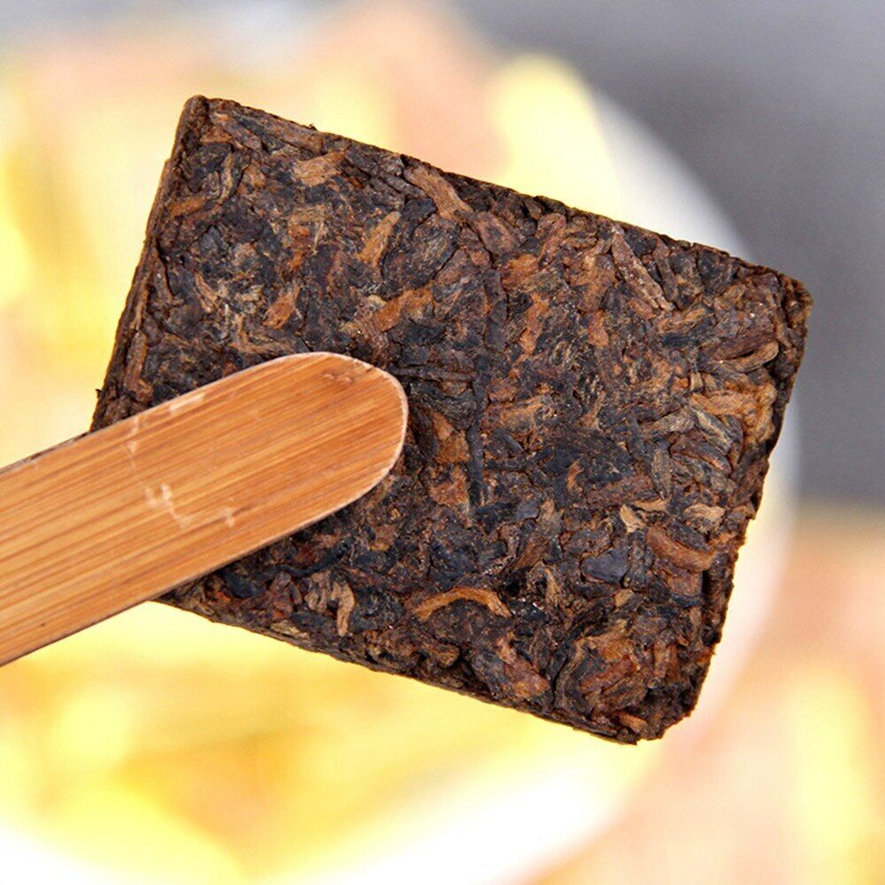 HelloYoung Gold Brick Ripe Pu er Tea Yunnan Date Fragrant Small Square Shu Puerh 100g