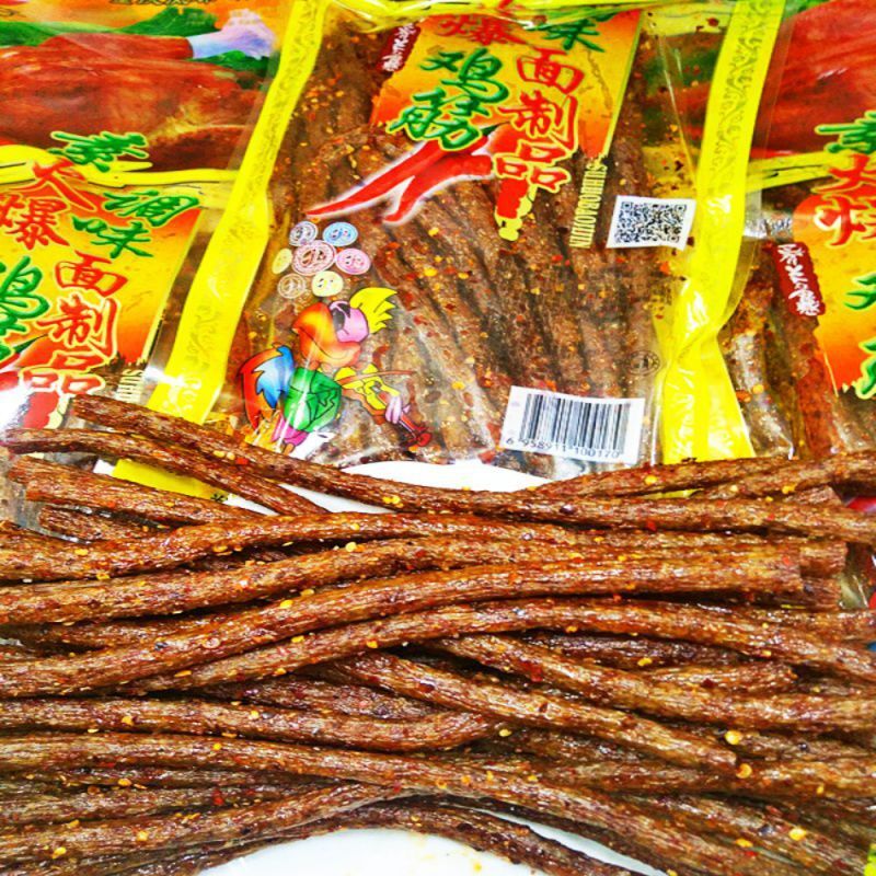 172g/ Pack Chinese Spicy Strips Snack Snack Hot Chicken Tendon Spicy Strips