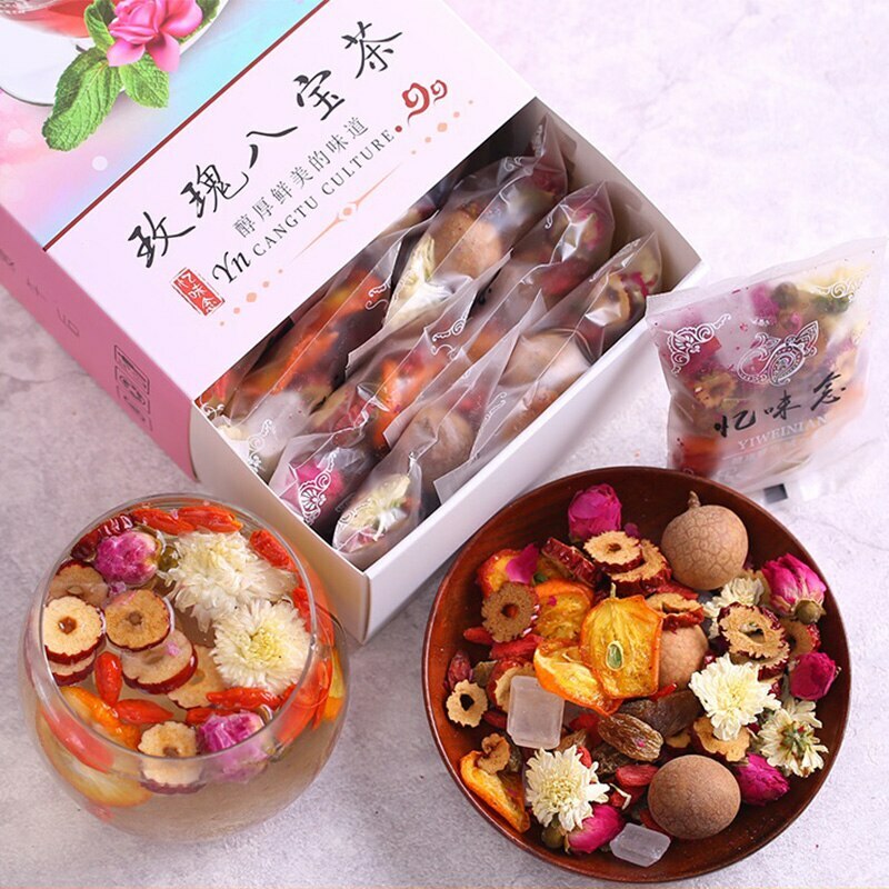 15 Pcs Natural Babao Tea Includes Longan Rose Jujube Herbal Tea Beauty Skin 180g Secondary image