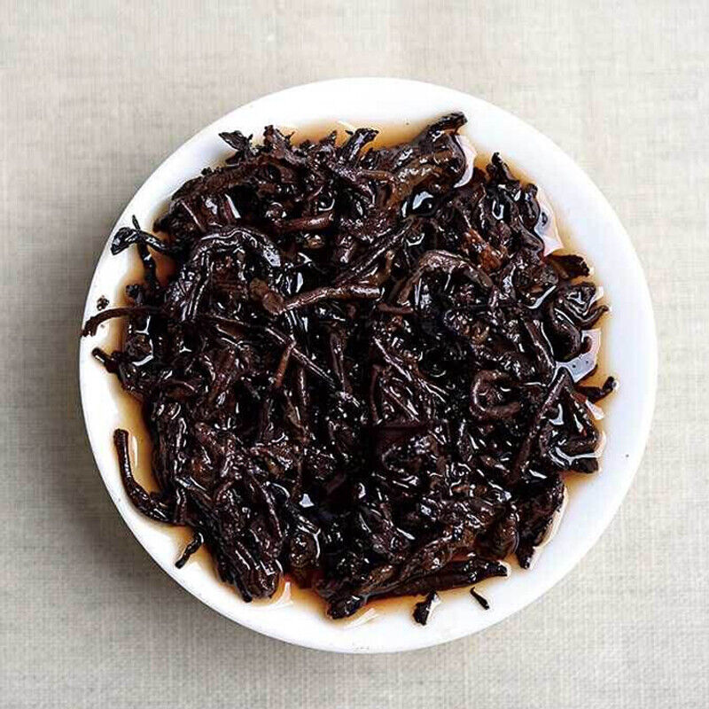 HelloYoung Chinese Tea Pu'er Tea Good Luck Puer Tea Ripe Cooked Tea Cake 357g COFCO
