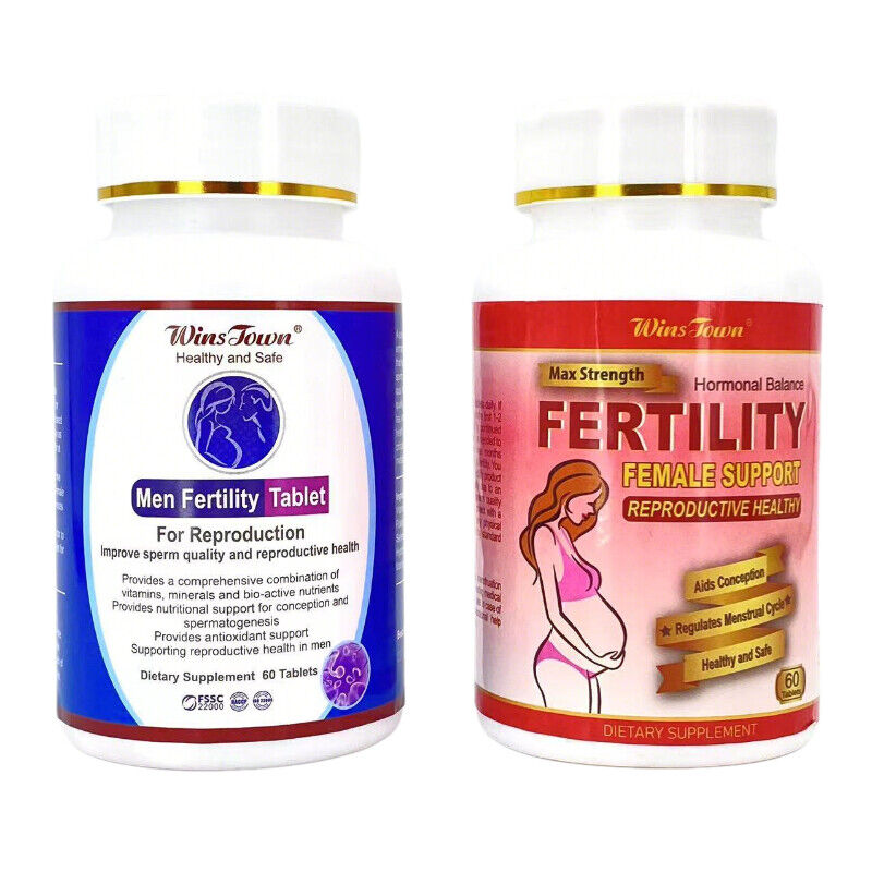 2 bottles of Men Fertility Tablets + Women Health Fertility Tablets Supplements Main image