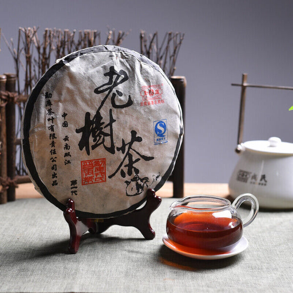 HelloYoung Yunnan MENGKU Brand Old Tree Tea Pu-erh Tea Cake 400g Ripe Puer Pu'erh Tea