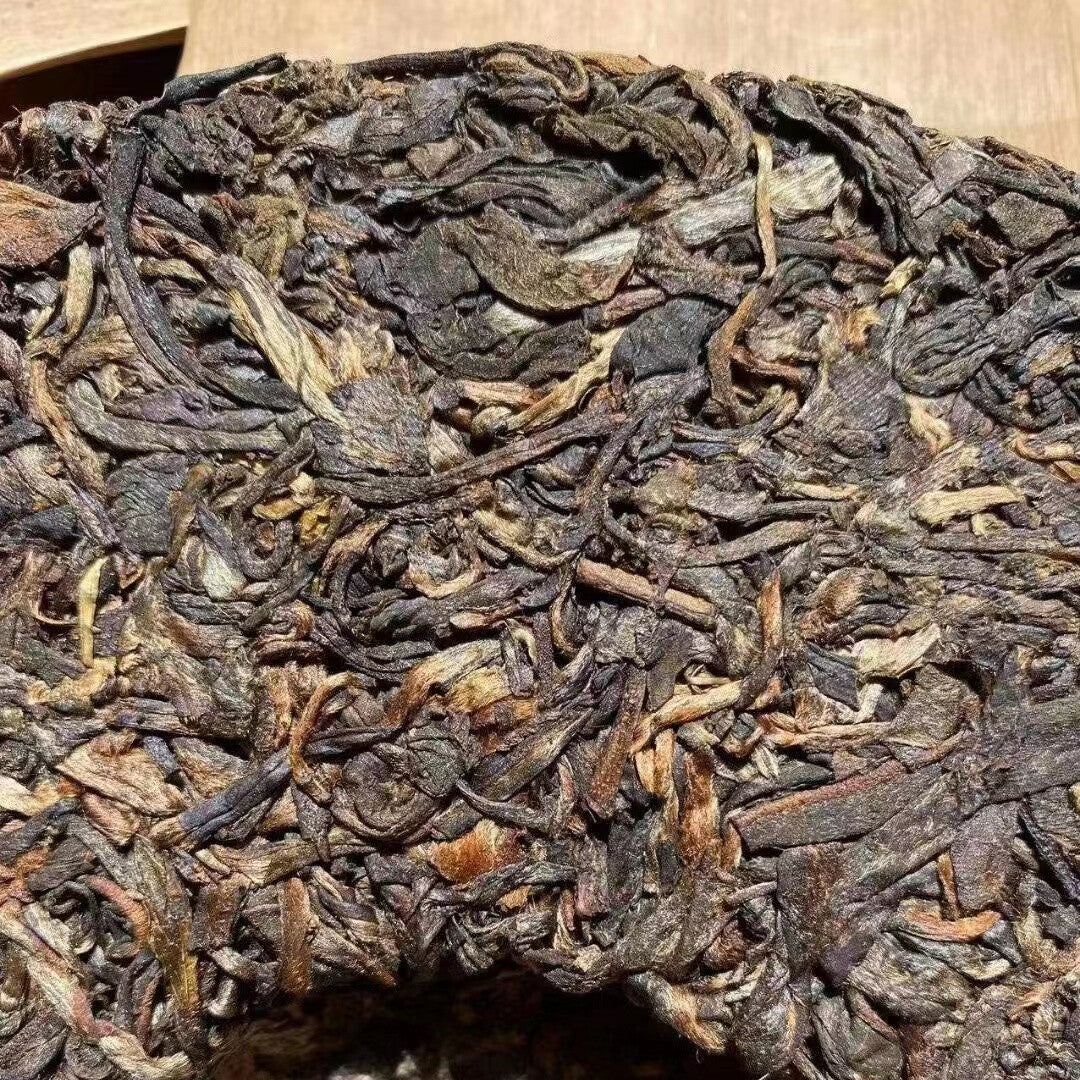 357g Yunnan Puerh Old Raw Tea 1999 Hualian Pu-erh Raw Tea Cake Aged Pu'er Tea