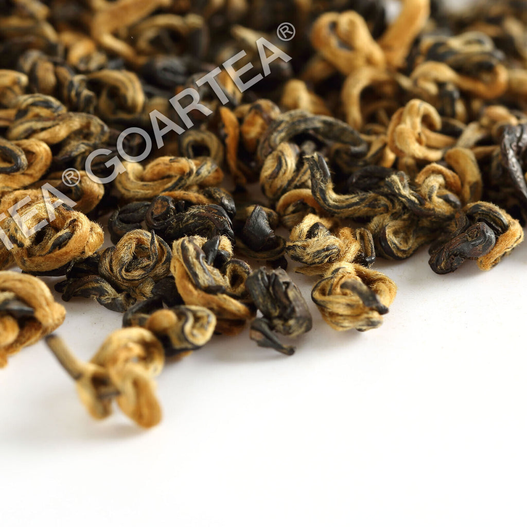 HelloYoung TeaHELLOYOUNG 100g Supreme Yunnan Black Tea Fengqing Dian Hong Snail Golden Buds