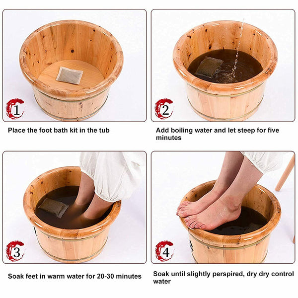 南京同仁堂足浴保健包 30包 Foot Bath SPA Powder Foot Bath Powder Herbs【 6g x 30pcs】