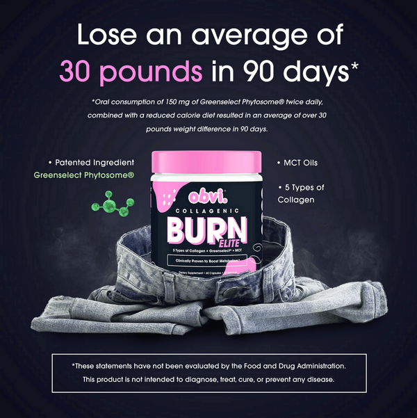 Collagenic Burn Elite, Collagen Peptides Infused Thermogenic Fat Burner