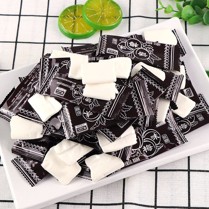 280g/box Plum flavored soft candy，milk slices candies sour & sweet snacks 话梅味软糖