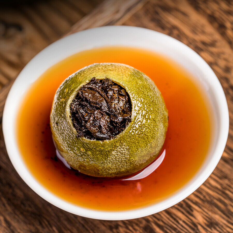 HelloYoung Guangdong Xinhui Mandarine Yunnan Pu'er Ripe Tea Mandarine Shu Pu-erh Tea