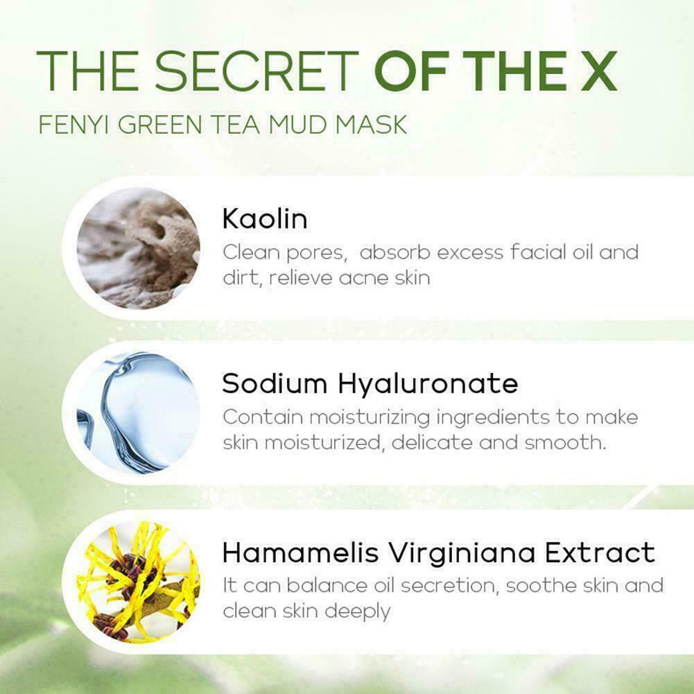 Green Tea Mud Mask Deep Cleansing Oil Control Moisturizing 5G Facial NEW D5K1 Secondary image