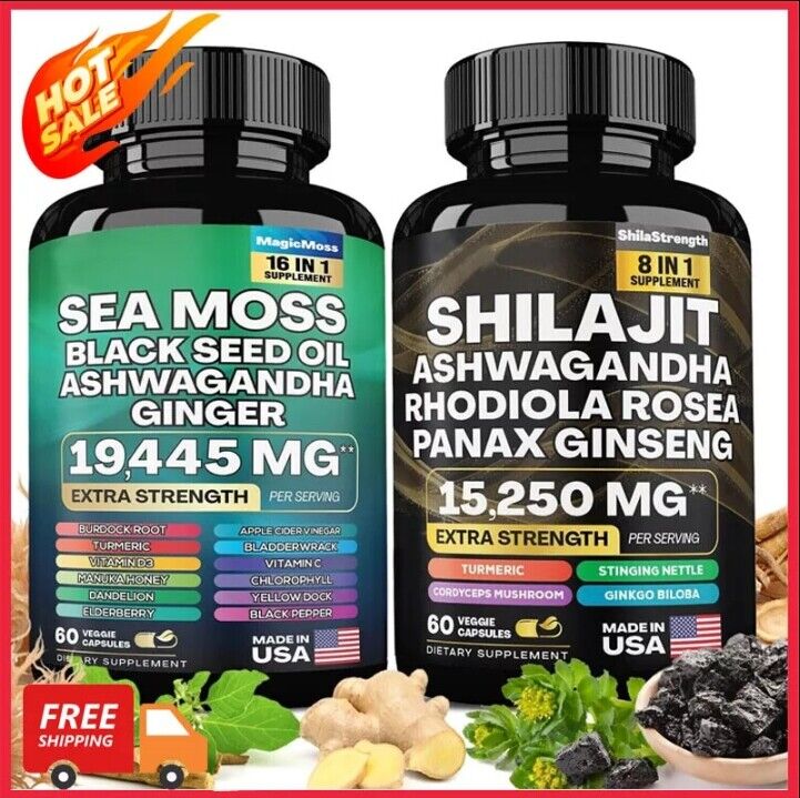 Dynamic Vitality Bundle - Sea Moss Multivitamin & Shilajit Power Combo Main image