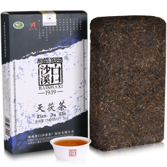 HelloYoung 1000g TIAN FU CHA Anhua Baishaxi Dark Tea Black Tea Top Gold Flower Tea Brick