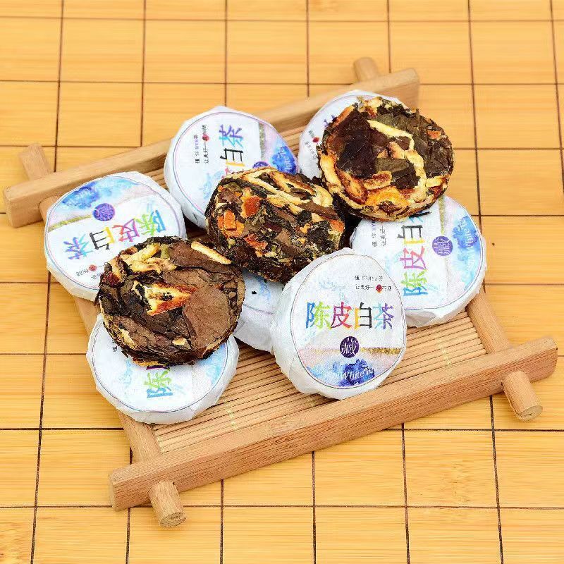 Portable Mini White Tea CakeChinese Shoumei Tea Tangerine Peel Old White Tea Main image