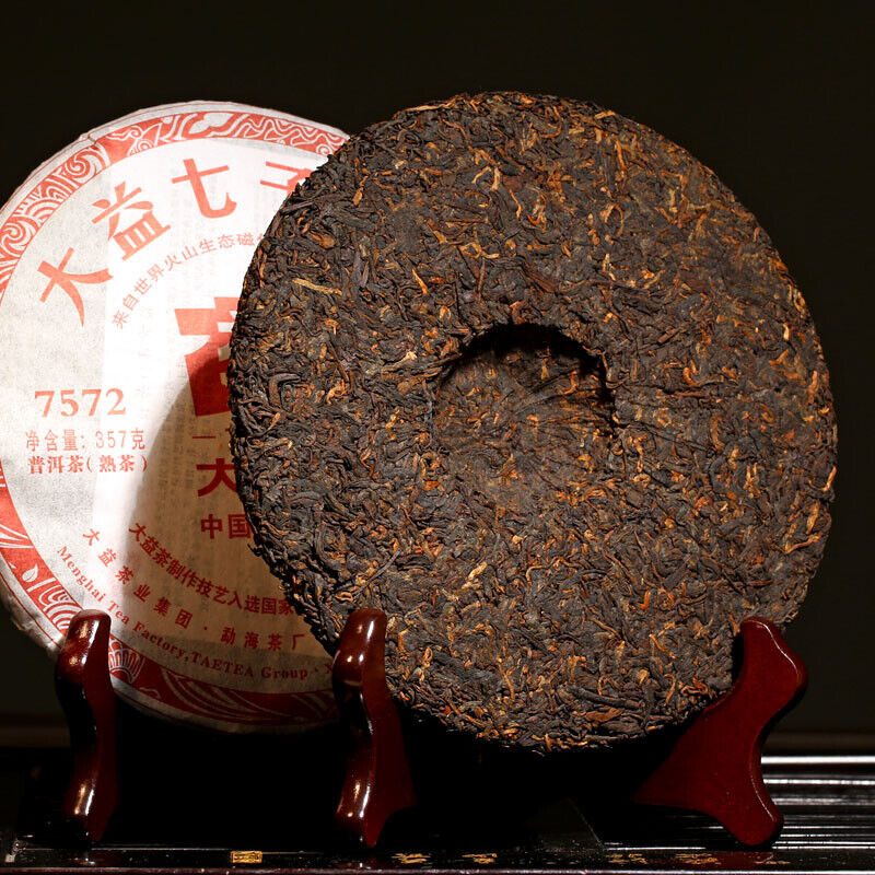 HelloYoung Year TAETEA Menghai Classic 7572 Pu-erh Ripe Puer Dayi Shu Puerh Tea 357g Secondary image