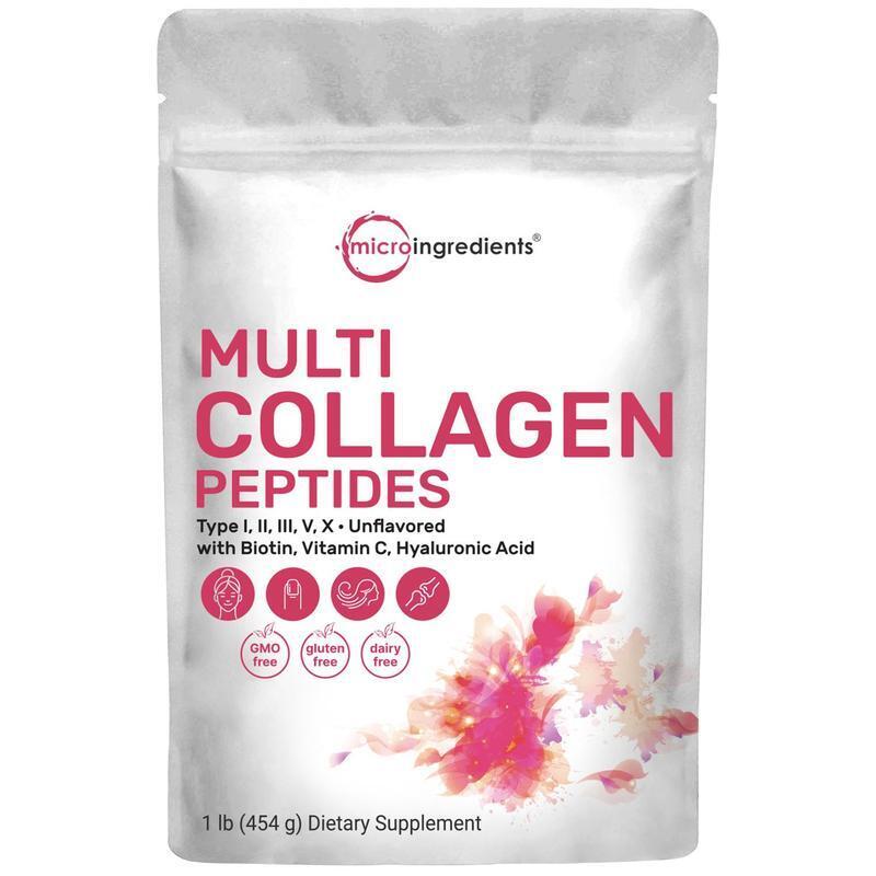 Multi Collagen Peptides Powder - Hydrolyzed Protein Peptides (Type I,II,III,V,X)