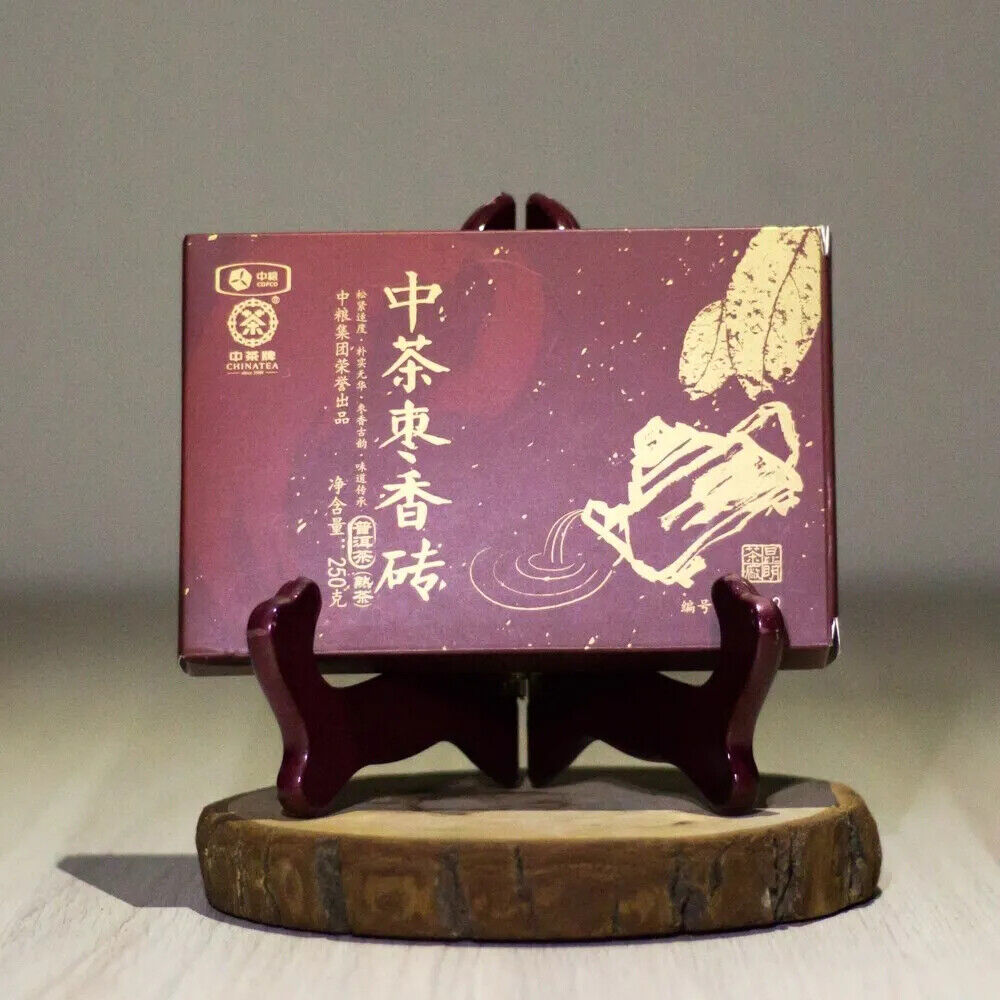 HelloYoung CHINATEA Jujube Fragrant Brick Pu'er Tea Zhong Cha Yunnan Ripe Puer 250g Secondary image