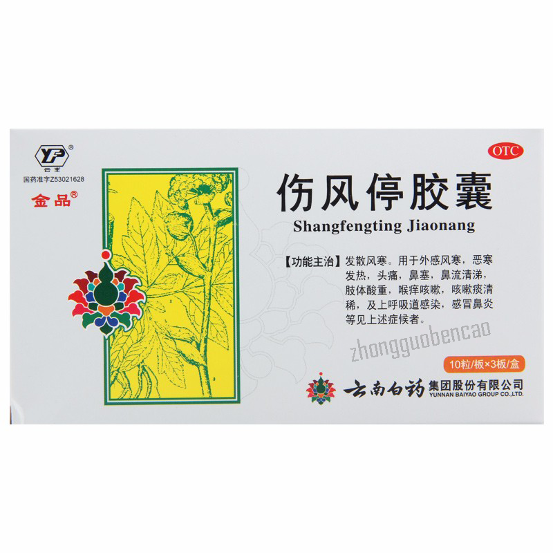 云丰金品伤风停胶囊 Yunfeng Jinpin Shangfengting Jiaonang