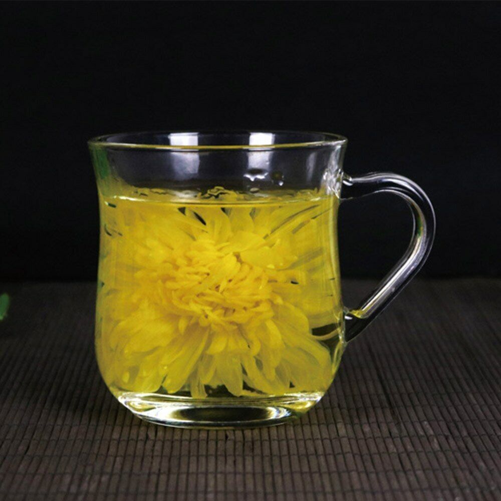 HelloYoung 50pcs Chinese Blooming Tea Golden Chrysanthemum Dried Flower Tea for Weight Lose