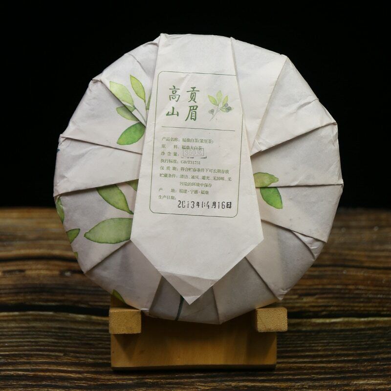 HelloYoung High Mountain Gong Mei 350g Chinese Old Tree Fuding White Tea Cake ShouMei