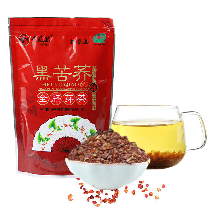 HelloYoung Premium Roasted Black Tartary Buckwheat Tea Grain Chinese Herbal Tea 500g Secondary image