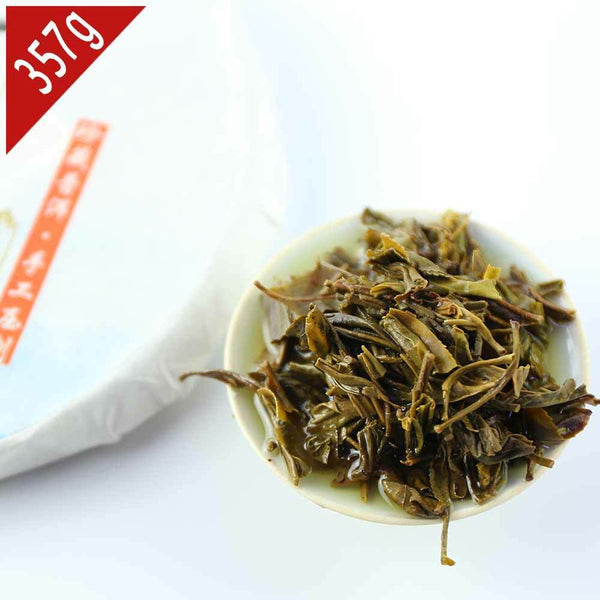 HelloYoung Wuliang Mountain Cha Puerh Iron Cake,Yi Ren Phoenix Sheng Puer Tea  357g