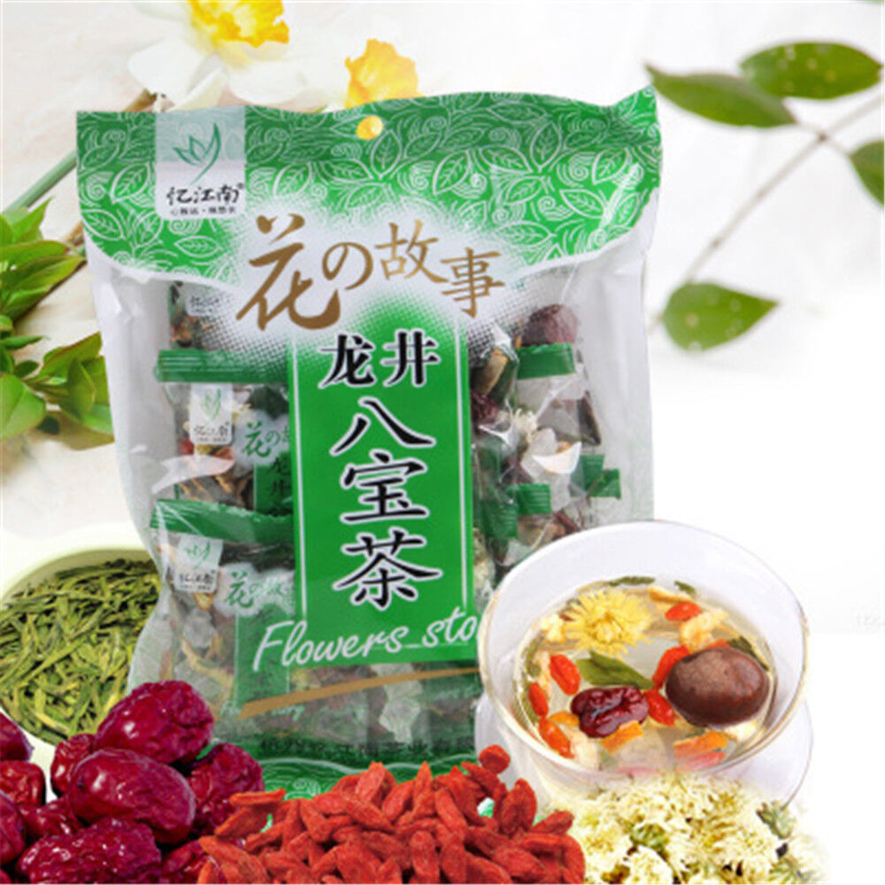 HelloYoung 120gRed Date Longan Long Jing Tea Ba Bao Cha Chinese Herbal Eight Treasure Tea Main image