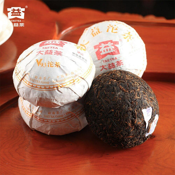 HelloYoung TAETEA Chinese Yunnan Ripe Pu'er Tuo Tea V93 Shu Pu'er Tuocha 100g