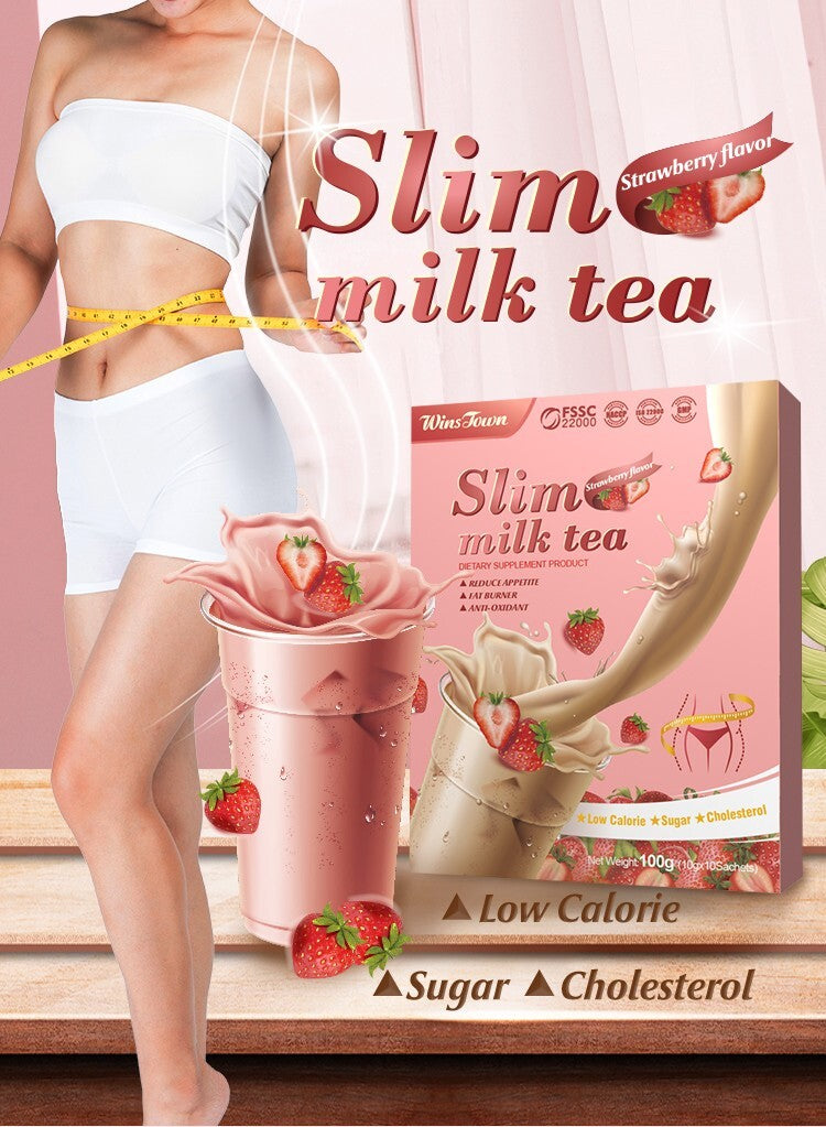 Slim Milk Tea - Strawberry Flavor Fat Burner, Effective Supplement