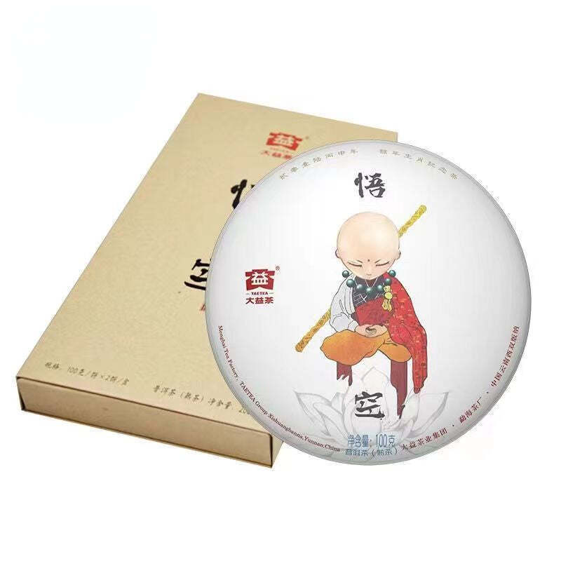 100g Mini Dayi Pu'er Ripe Tea Puerh Cooked Tea Cake Monkey King Pu-erh Black Tea Main image