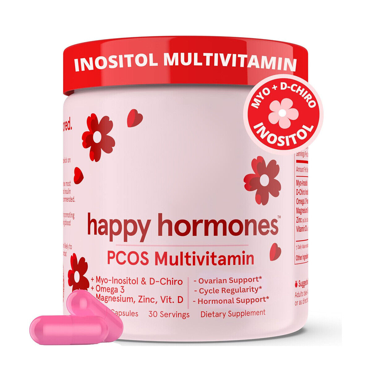 Happy Hormones PCOS Multivitamin Hormone Balance for Women Health 120Caps Main image
