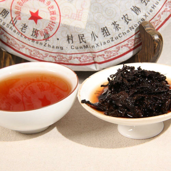 HelloYoung Puerh 100% Natural Shu Puer Tea Health Care 357g Top Sanpa Lao Ban Zhang Ripe