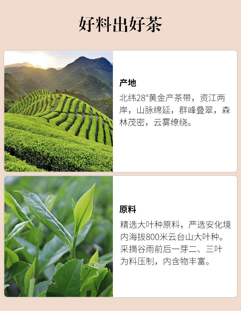 HelloYoung Anhua Dark Tea BaiShaxi 1939 Gold Flower Tea Brick 3 Years Aged Tian Fu Tea 1kg