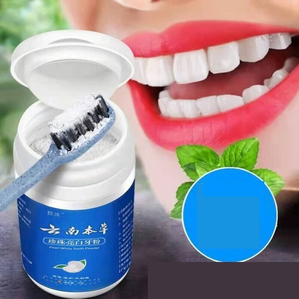 Yunnan Materia Medica Perlenaufhellendes Zahnpulver 云南本草珍珠亮白牙粉50g/罐*5pcs 美白牙齿