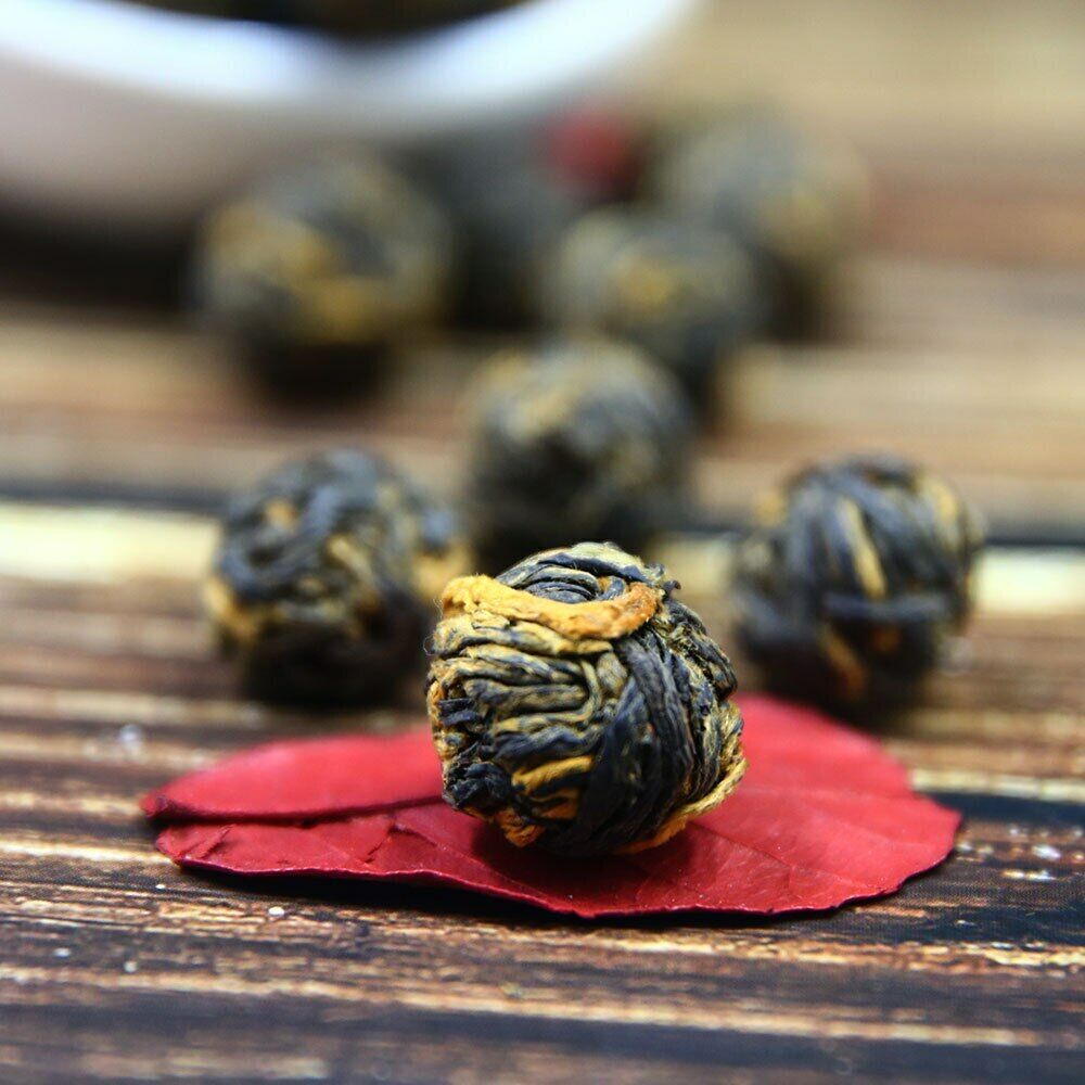 HelloYoung TeaYunnan Ancient Trees Golden Pearl Dian Hong Chinese Black Tea 100g