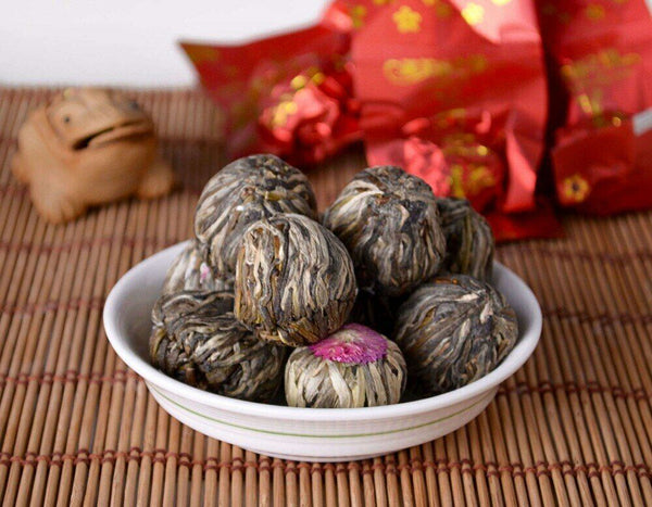 HelloYoung 20 Pcs Blooming Tea Green Tea Artistic Blossom Flowers Tea Blooming Tea Balls