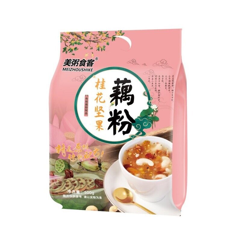 HelloYoung Chinese Osmanthus Fragrans Nut and Lotus Root Powder Soup Instant Nutritiou 500g Secondary image