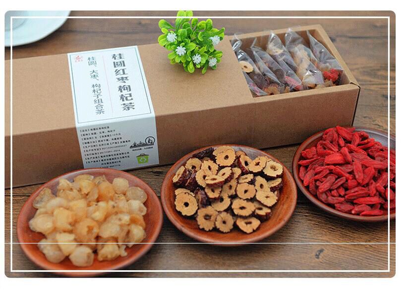 Herbal Tea Bags Longan+Jujube+Lycii A Mixed Grade Dried Assorted Herbal Tea