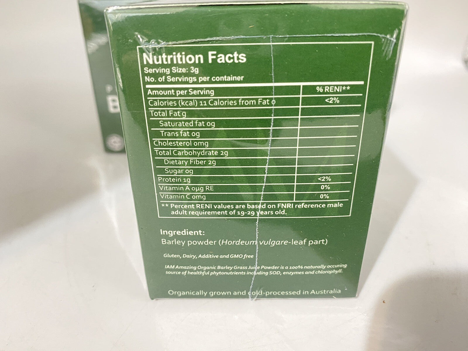 DRINK MIX  PURE ORGANIC BARLEY POWDERED - 3 BOXES / 30 SACHETS