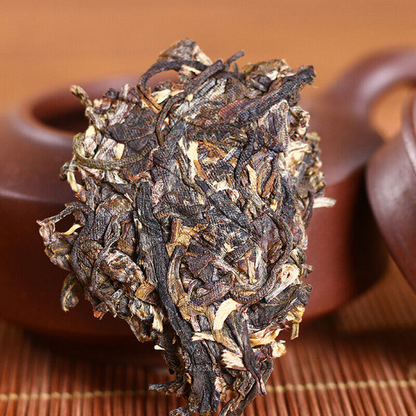 Qiaomu Puerh Tea Age-Fermeted Cake Tea Haiwan Puer Five Star Arbor Tea 357g