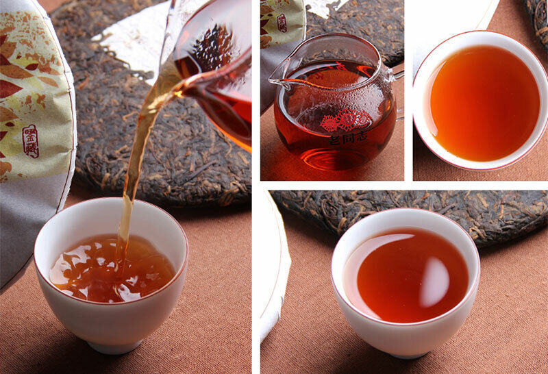 HelloYoung Hu Po Chun Amber * Haiwan Old Comerade Puer Tea Cake Ripe Pu-erh Shu 357g