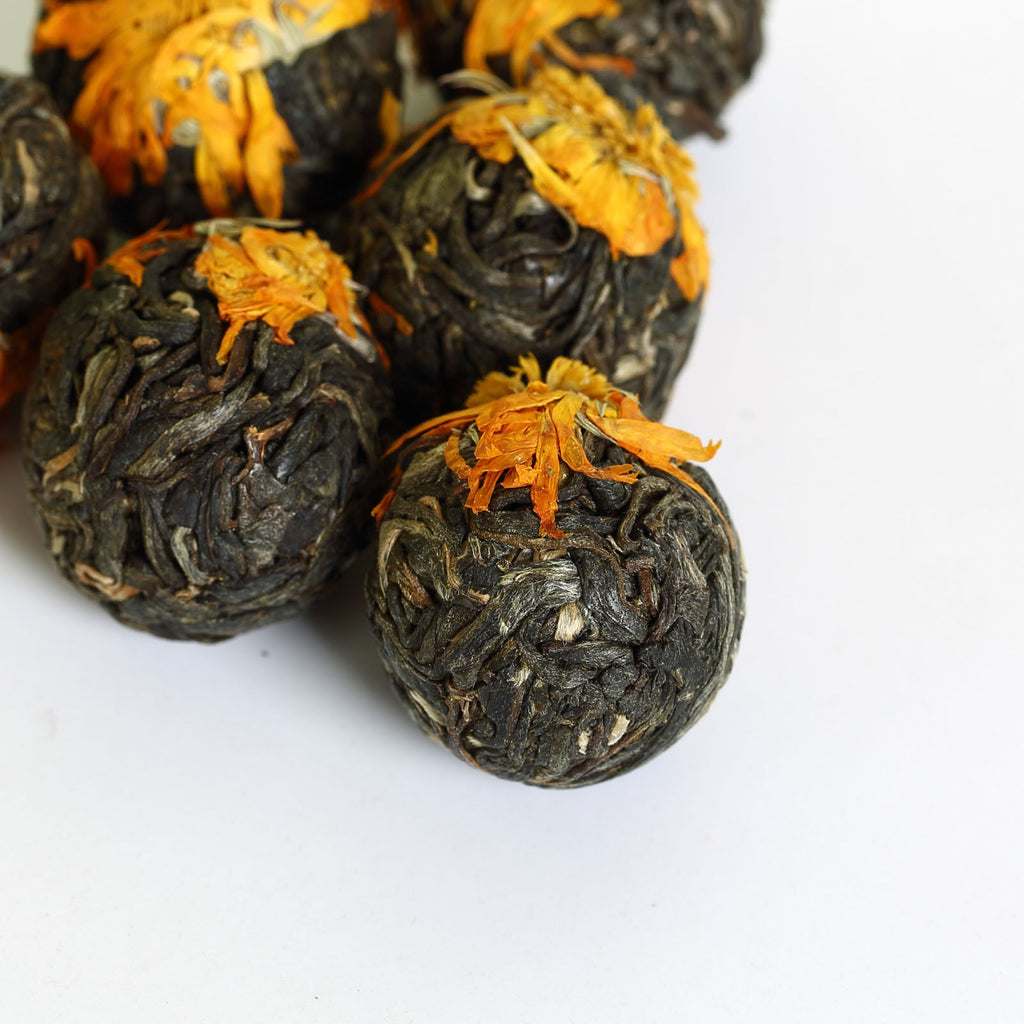 HelloYoung HELLOYOUNG 100g Calendula Officinalis Yunnan Pu'er Puerh Tea Raw Ball Tuo