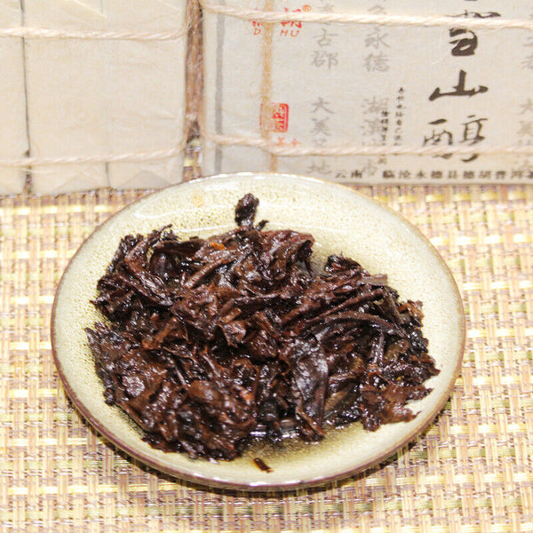 1000g Cooked Puerh Tea Brick Big Snow Mountain Pu-erh Ripe Tea Yunnan Pu'er Tea