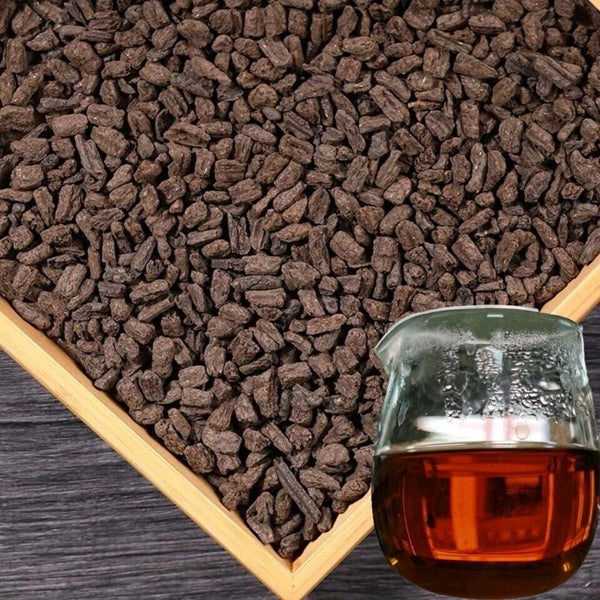 HelloYoung Chinese Old Pu-erh Tea Brick Ripe Puer Menghai Shu Tea sticky rice Taste Puerh