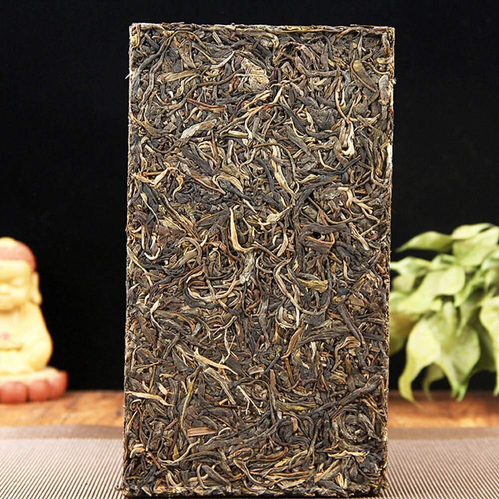 TemuTea 1000g  Yunnan Ancient Tree Raw Puerh Tea Peacock Green Brick Raw Puer Tea