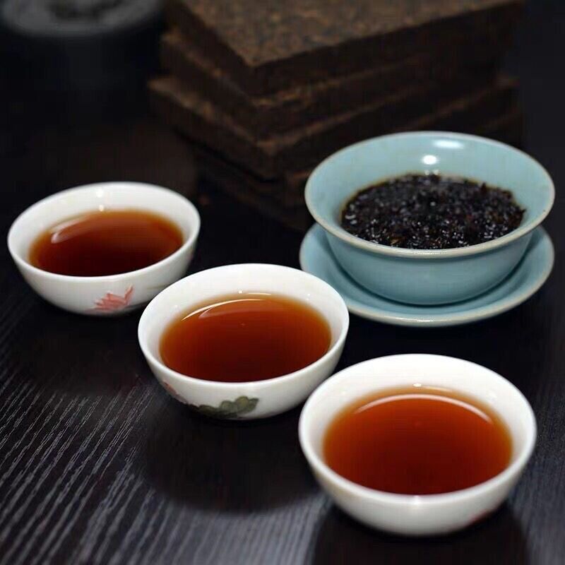 HelloYoung Chinese Old Pu-erh Tea Brick Ripe Puer Menghai Shu Tea sticky rice Taste Puerh