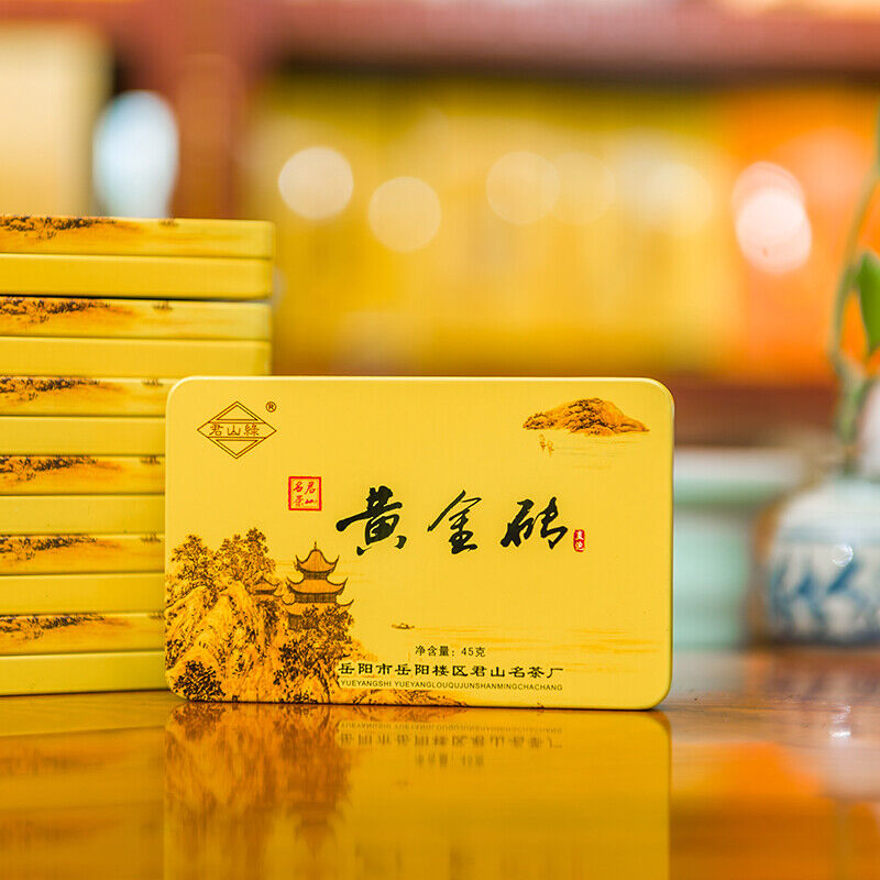 HelloYoung 45g/Box Jun Shan Huang Cha China Yellow Tea Mini Gold Brick Pressed High Quality Secondary image