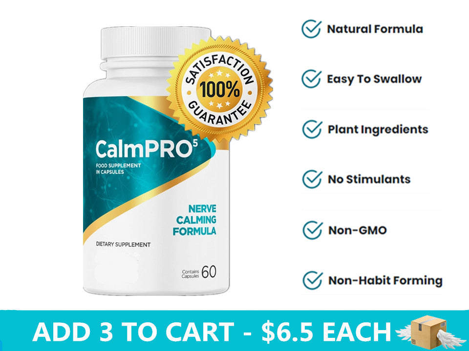 3X CalmPro 5 Nerve Calming Formula, 60 Capsules, CalmPro Neo Nature Formula Main image